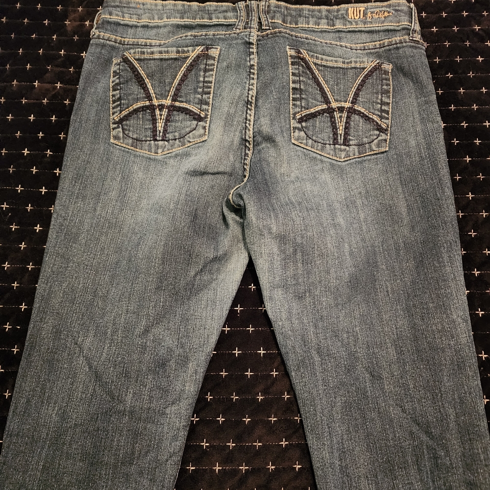 Kut from the Kloth Dark Blue Wash ''Katy" Boyfriend Jeans